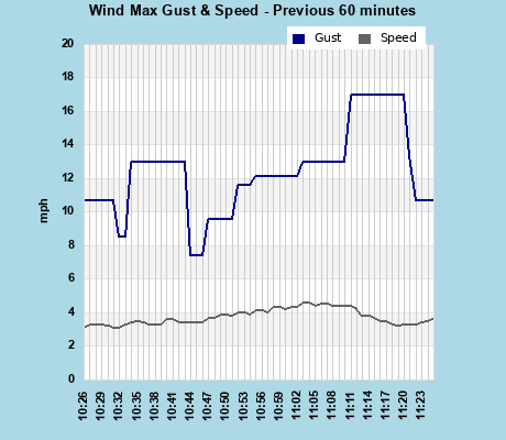 Wind Gust+Speed last 60 min